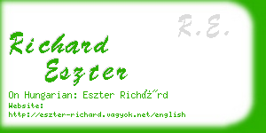 richard eszter business card